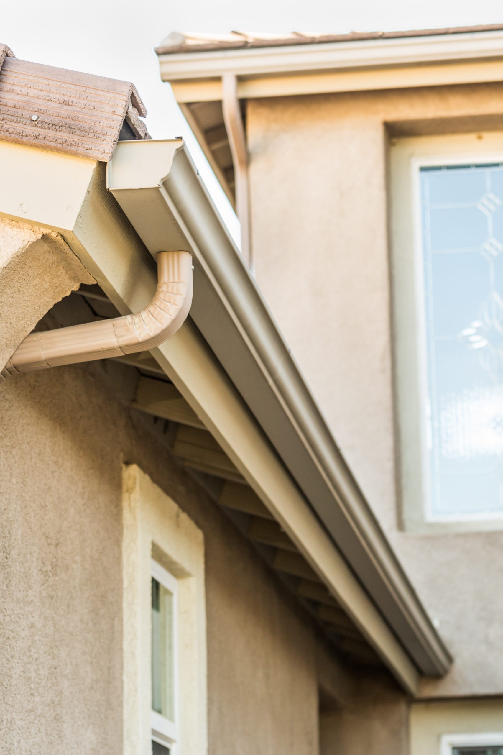 New gutters installed on a home in Frisco Texas